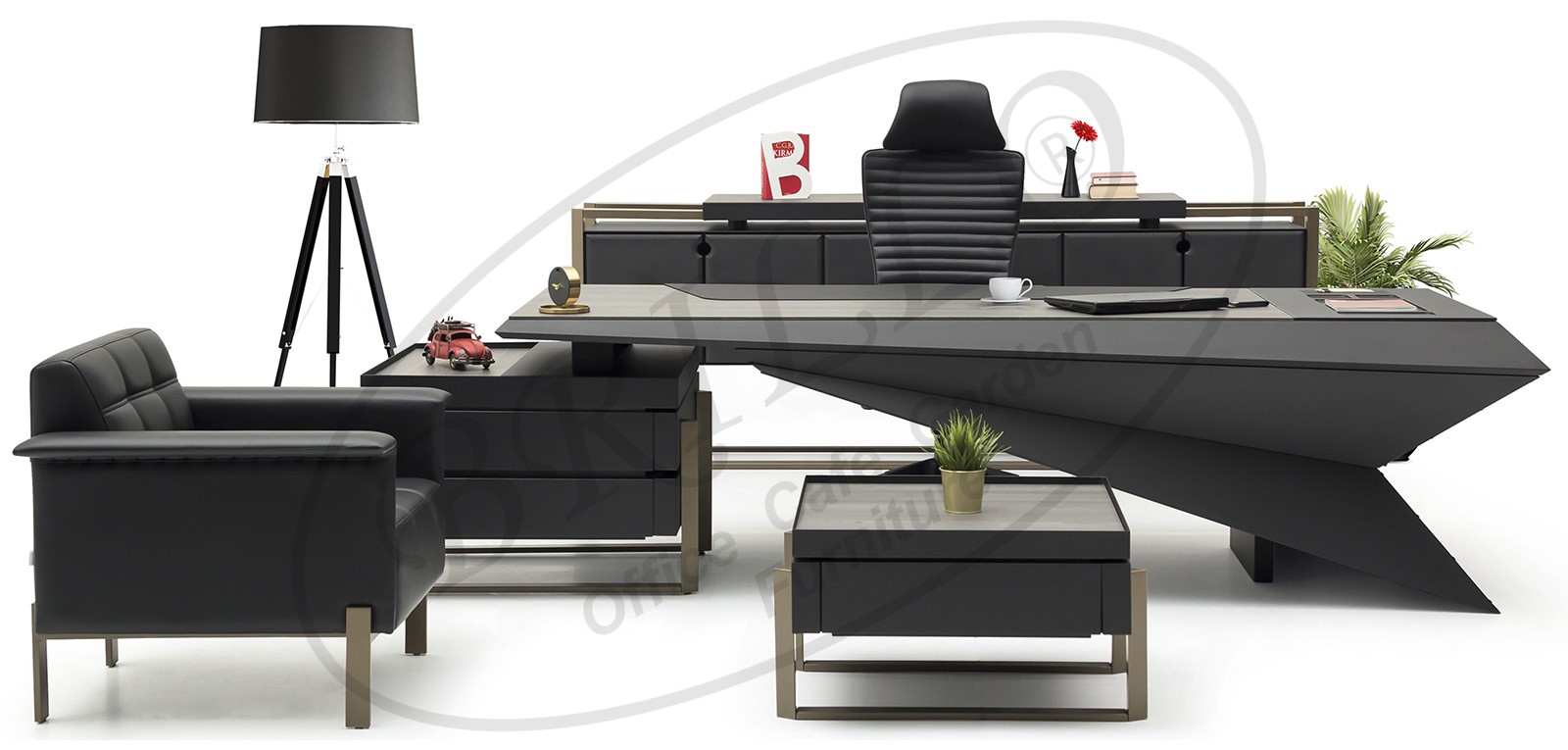 Trigon Makam Takımı (Kısa Etajerli) - Ofis mobilyası - Ofis mobilyaları